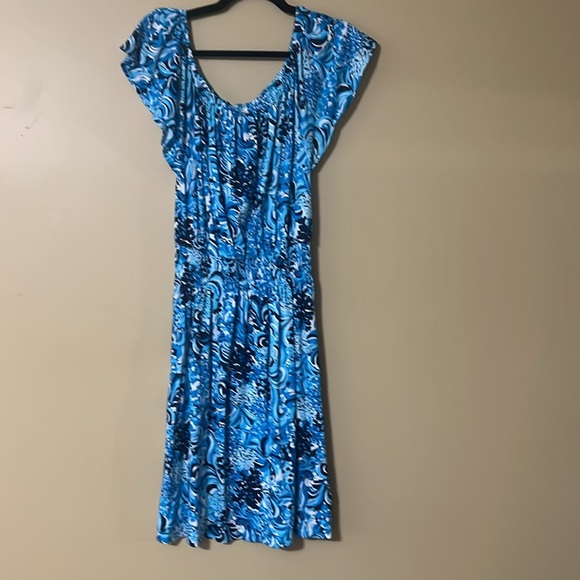 🎉💙HP🩵🎉Lilly Pulitzer Blue and White Dress - Picture 4 of 11